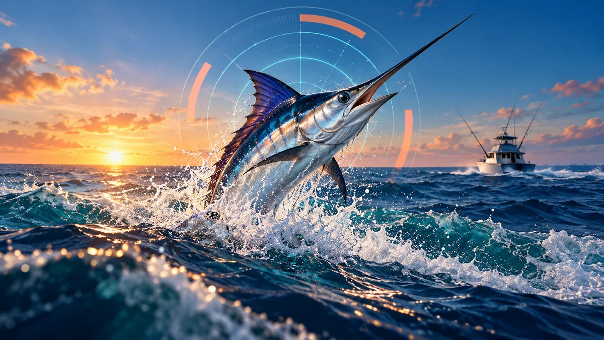 Original editorial artwork for the Marlin Masters slot guide
