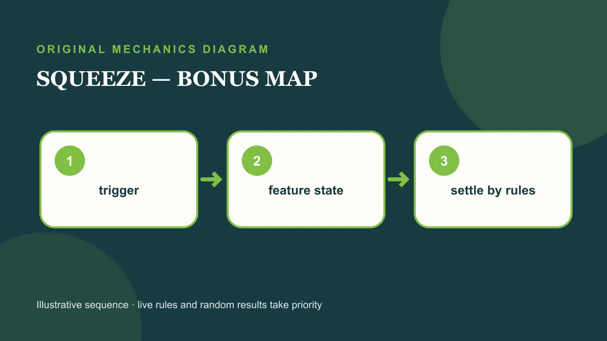 Squeeze slot bonus-round visual guide